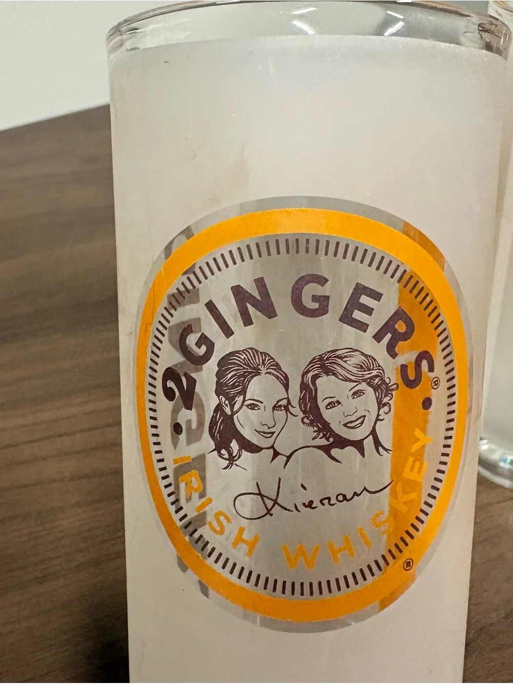 2 Gingers Irish Whiskey Frosted Highball Glasses Big Ginger Recipe Set of 2